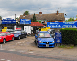 Shenley Garage view from London Road - May 2009